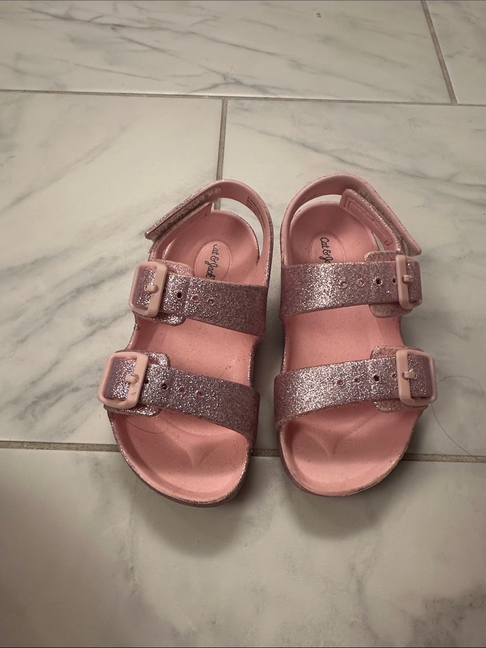 Cat and Jack size 9 toddler sparkly sandals. Gently worn.